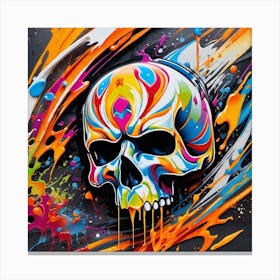 Colorful Skull 4 Canvas Print