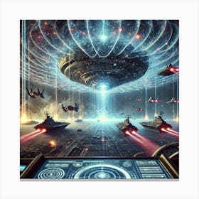 Cosmic Interference Canvas Print