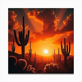 Sunset In The Desert 7 Canvas Print