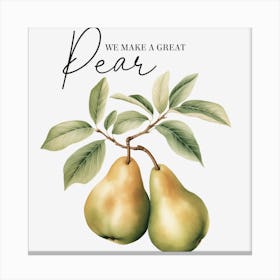 09 Pear Canvas Print