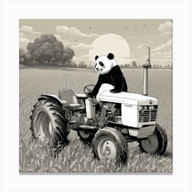 Panda Farmer Canvas Print