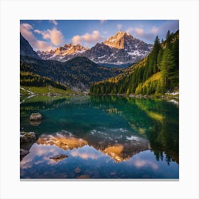 Reflection In A Lake Canvas Print