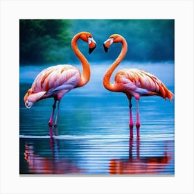 Flamingos Canvas Print