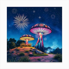 Mushroom Forest 3 Canvas Print