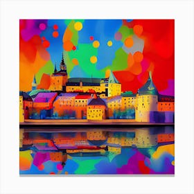 Bratislava Castle Slovakia In Colours Canvas Print