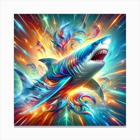 White Shark Spirit Canvas Print