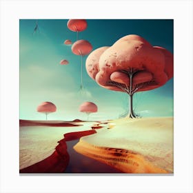 Tree In The Desert 1 Canvas Print