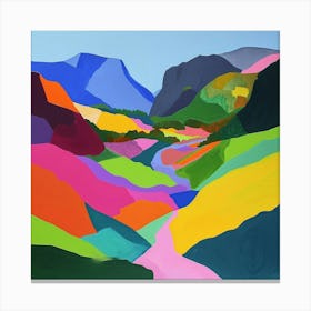 Colourful Abstract Pyrnes National Park France 2 Canvas Print