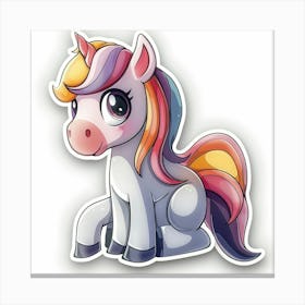 Unicorn Sticker 9 Canvas Print