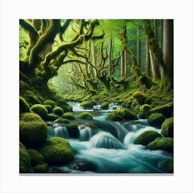 Mossy Forest 14 Canvas Print