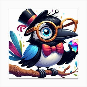 Illustration Magpie Canvas Print