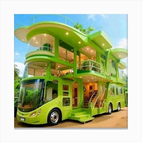 Bus House Canvas Print