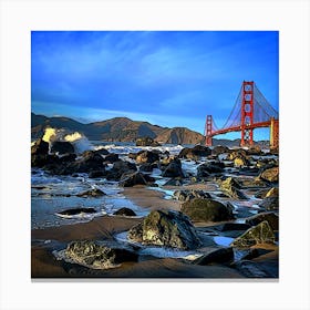 The Rocky Side of the GG Bridge Canvas Print