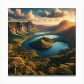 Sunset In The Mountains Canvas Print