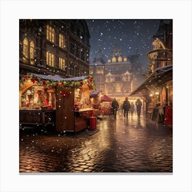 Christmas Market 2 Canvas Print