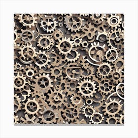 Gears Background 2 Canvas Print