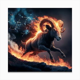 Ram Zodiac Sign 10 Canvas Print