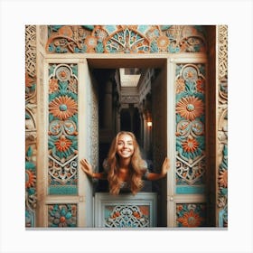 Girl In A Doorway39 Canvas Print