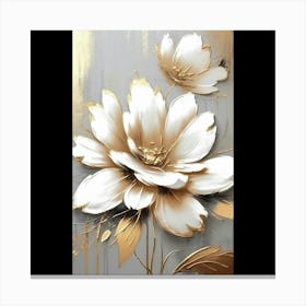 White Flower Painting 6 Canvas Print