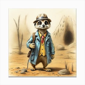 Meerkat 27 Canvas Print