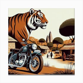 Tiger reserve village, Rusirani, India Canvas Print