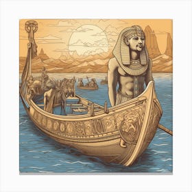 Egyptian Boat Canvas Print