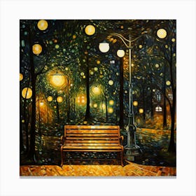 Night In The Park Canvas Print