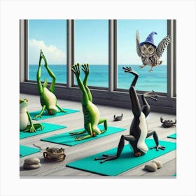 Frog Yoga 1 Canvas Print