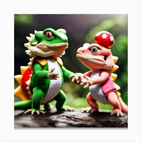 Toad Couple Canvas Print