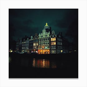 Amsterdam At Night 2 Canvas Print