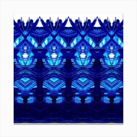 Abstract Blue Pattern 2 Canvas Print