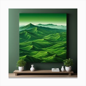 Lienzo Verde Degrade Canvas Print