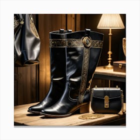 Gucci Boots Canvas Print