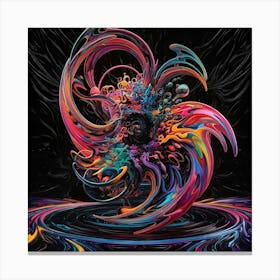 Leonardo Phoenix A Surreal Dreamlike Scene Featuring A Mesmeri 0 Canvas Print