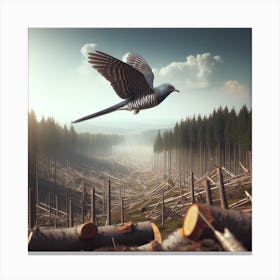 Bird In The Forest Canvas Print