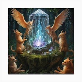 Crystals In The Forest Canvas Print