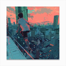 A Free Running Lofi Illustration 1719335432 3 Canvas Print