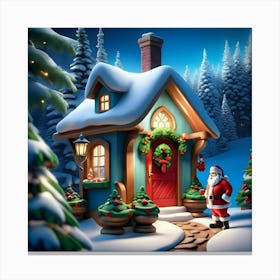 Santa'S Cottage 1 Canvas Print