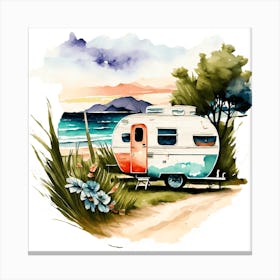 Vintage Camper 1 Canvas Print