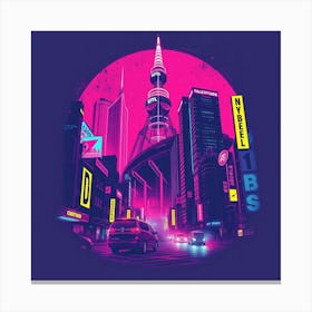 Neon City Canvas Print