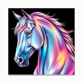 Translucent Rainbow Color Horse Head Canvas Print