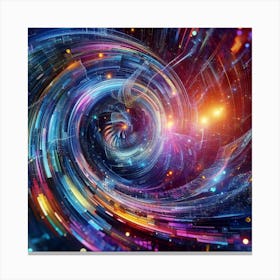 Abstract Swirling Vortex Canvas Print