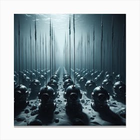 Underwater helmets II Canvas Print