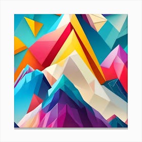 Colourful Abstract Mountains Painting 1 Canvas Print