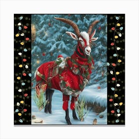 Santa Goat Canvas Print