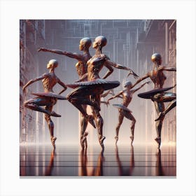 Futuristic Dancers 2 Canvas Print