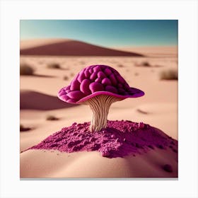 Magenta Mushroom Canvas Print