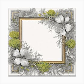 Frame With Flowers 3 Canvas Print