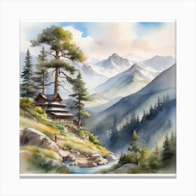 House In The Mountains 2 Canvas Print