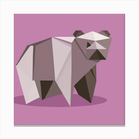 Origami Bear Canvas Print